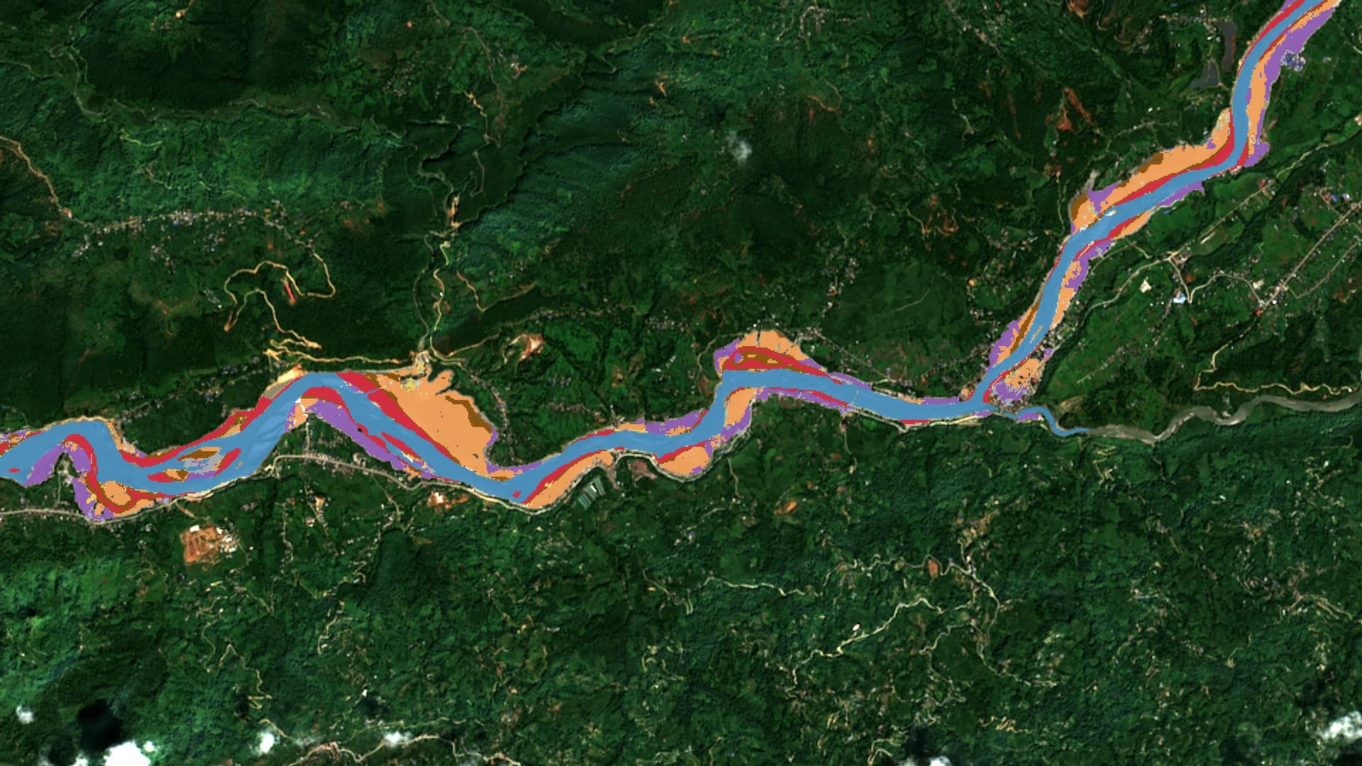 Flood analysis — example GIS output