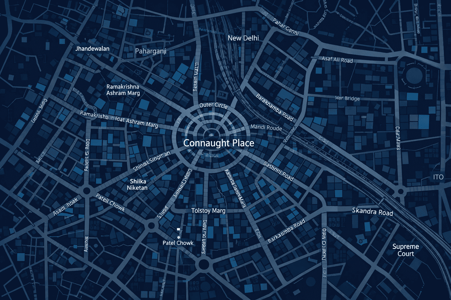 Network analysis — example GIS output